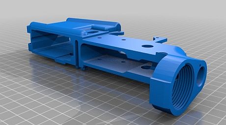 המכלול של הרובה האוטומטי, אשר יוצר במדפסת תלת-מימדית